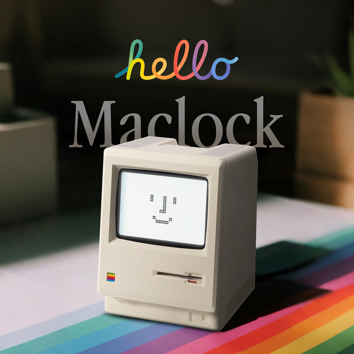 Retro Macintosh Alarm Clock | Vintage Mac-Style Digital Table Clock &amp; Decorative Desktop Ornament