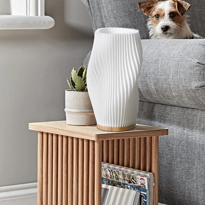 Serene Wavecrest Lamp | Modern Wave-Shaped Table Lamp | Dimmable LED &amp; USB Connection