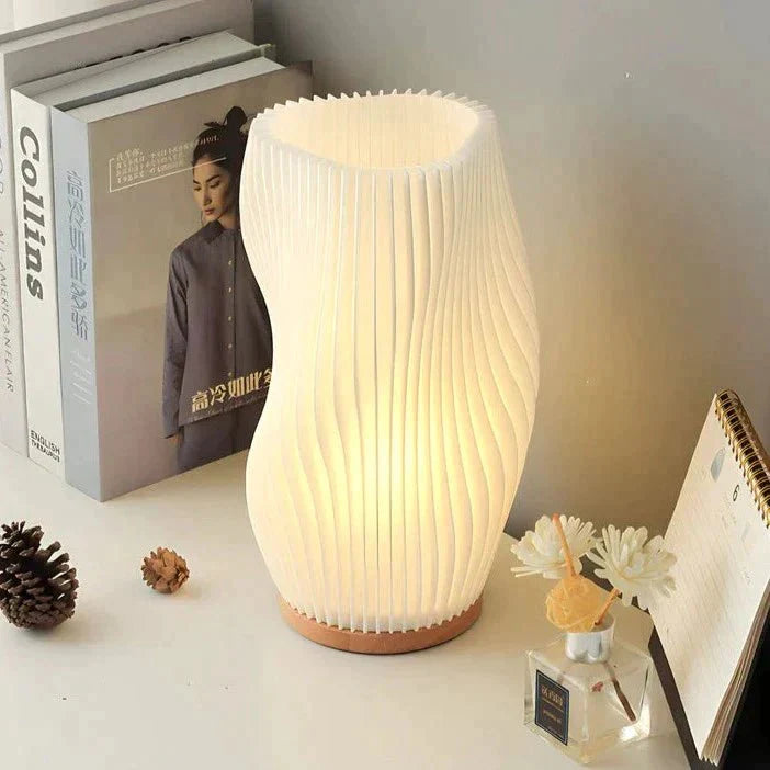 Serene Wavecrest Lamp | Modern Wave-Shaped Table Lamp | Dimmable LED &amp; USB Connection
