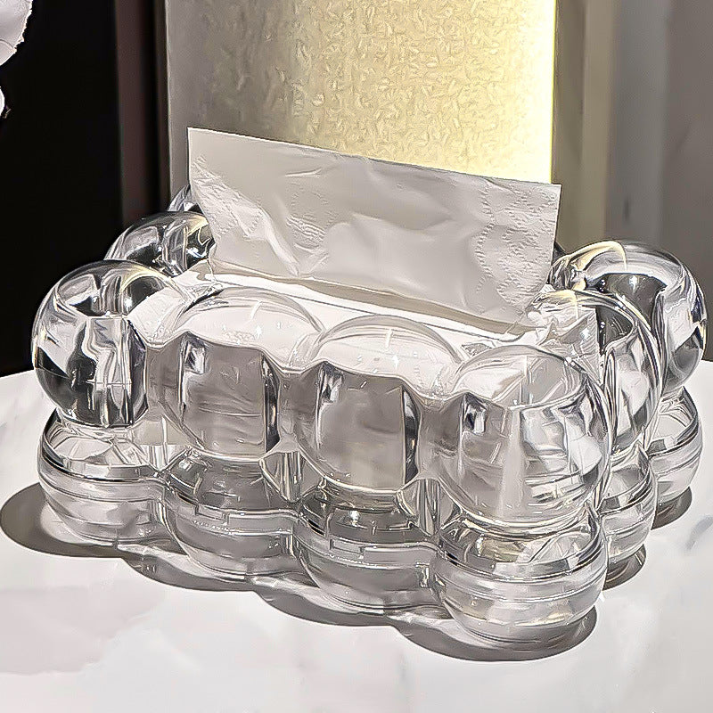 Celeste Tissue Box | Sculptural Design | Transparent Acrylic