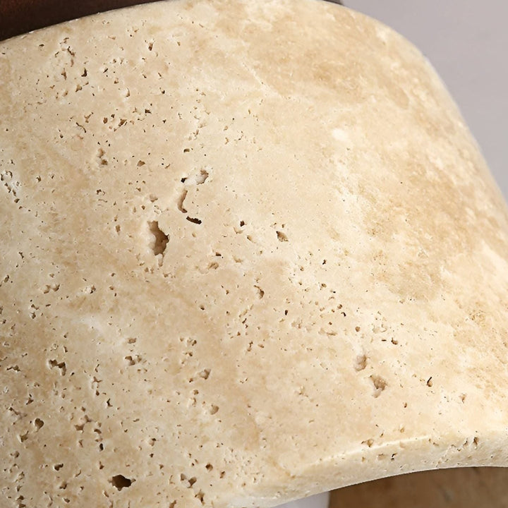 LumiStone Glow | Japandi Wall Lamp with Wooden Details