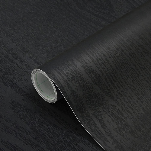 Legno Nero | Self-adhesive PVC Wallpaper Black