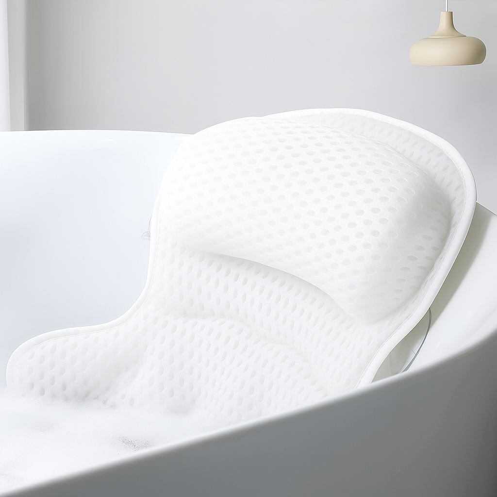 LuxieSpa™ 4D Bath Pillow | Ultra Comfort &amp; Quick-Drying