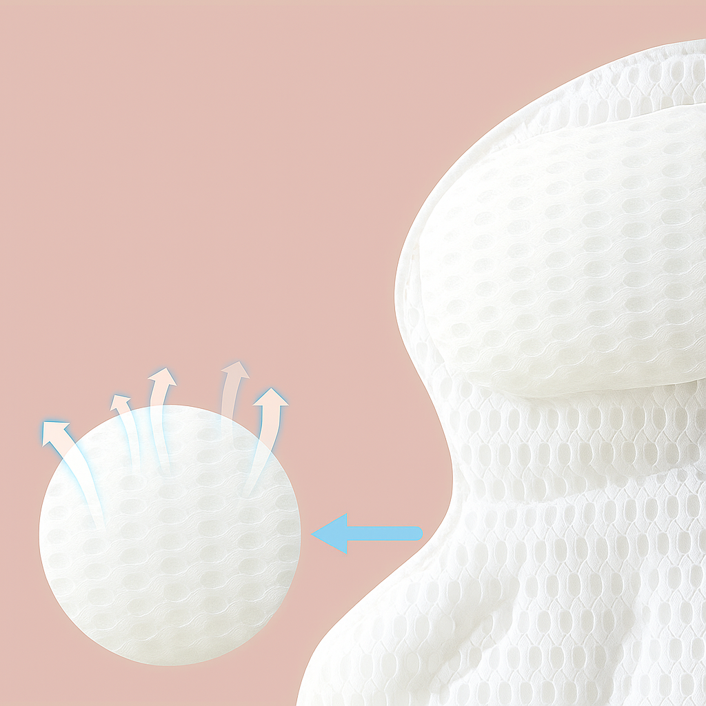 LuxieSpa™ 4D Bath Pillow | Ultra Comfort &amp; Quick-Drying