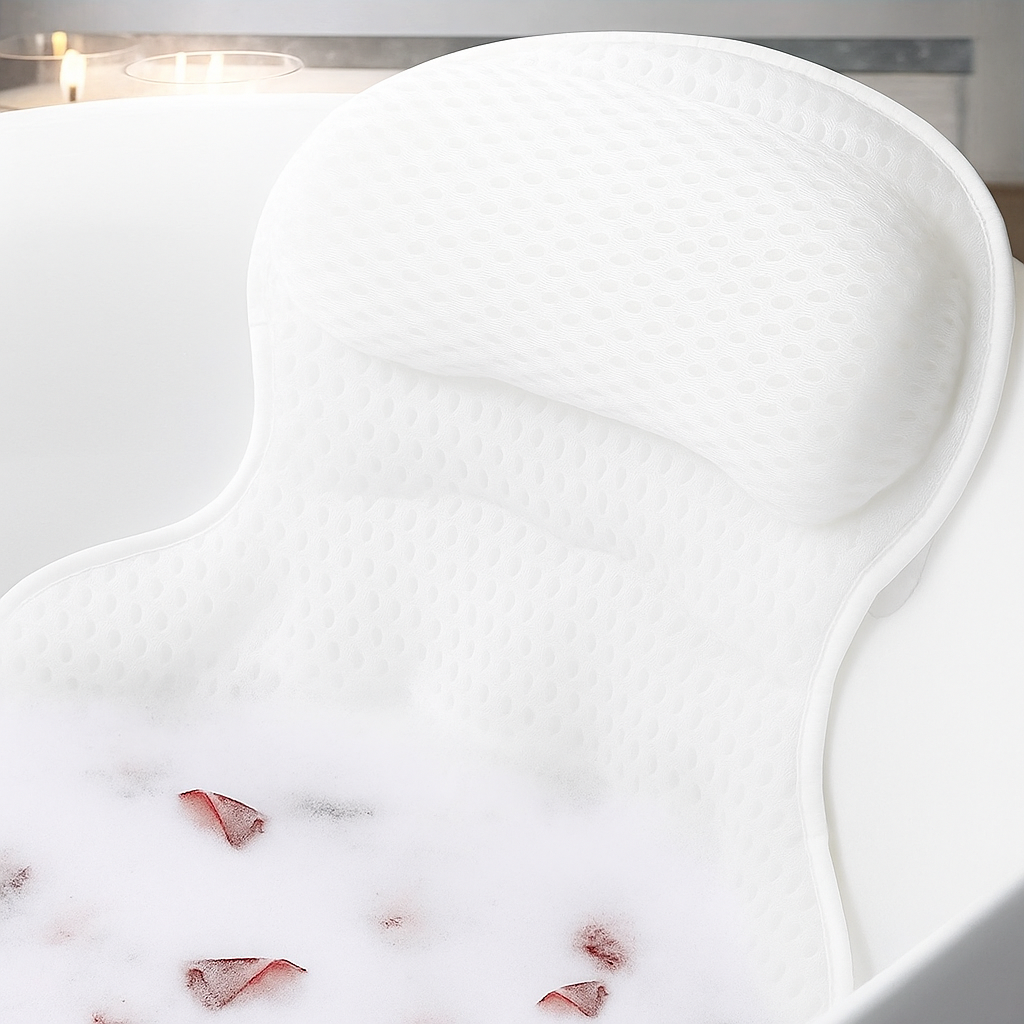 LuxieSpa™ 4D Bath Pillow | Ultra Comfort &amp; Quick-Drying