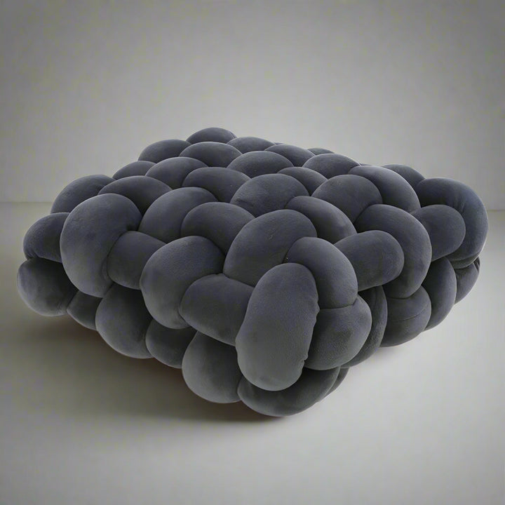 Soft Knot Square Cushion in Crystal Velvet | Trendy &amp; Breathable Knot Cushion for a Stylish Interior