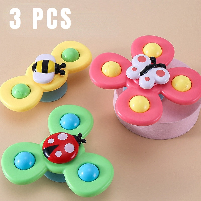 BabySpin™ | Set of 3 Suction Cup Spinner Toys | Soothing &amp; Educational