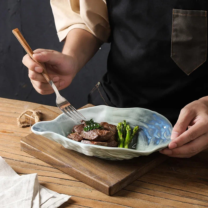 Shell Ceramic Bowl | Hand-Formed | Ocean Colors | Unique Design