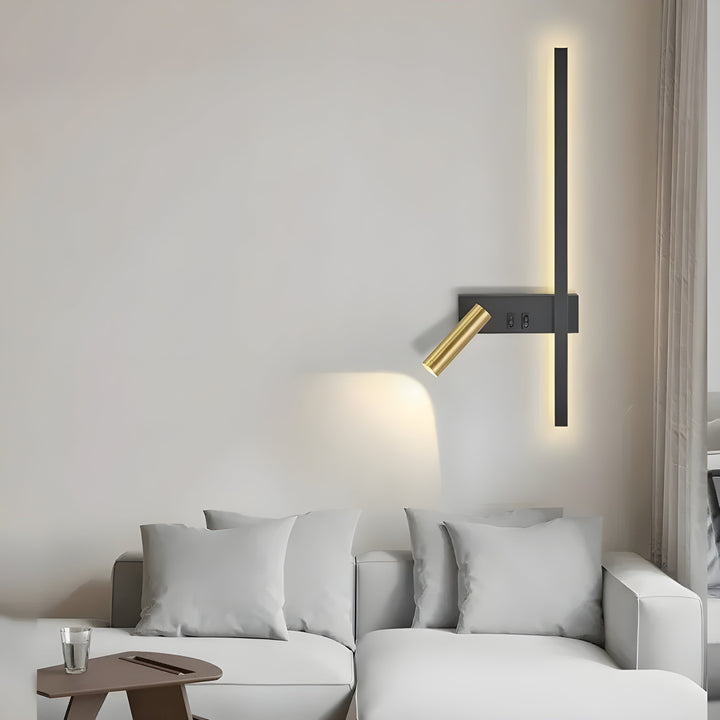 Duo | Minimalist Wall Lamp with Switch &amp; LED