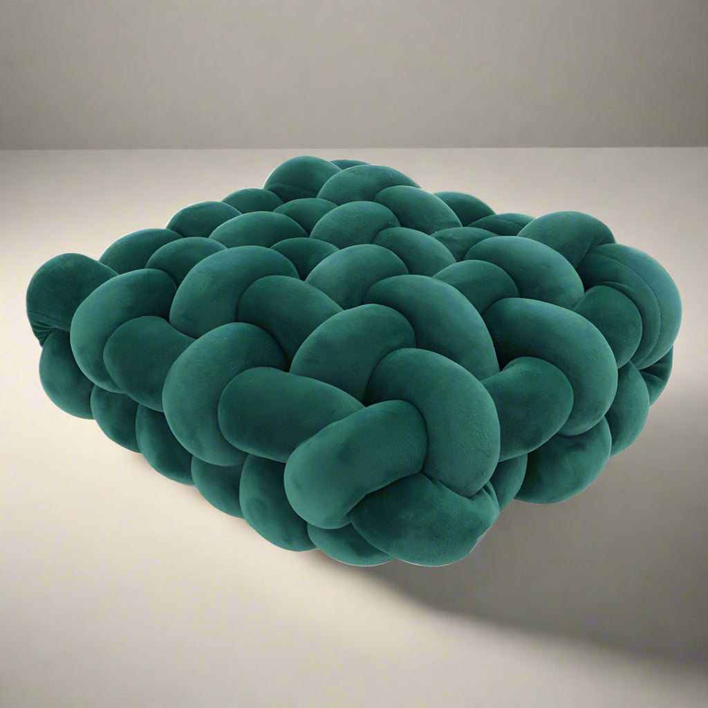 Soft Knot Square Cushion in Crystal Velvet | Trendy &amp; Breathable Knot Cushion for a Stylish Interior