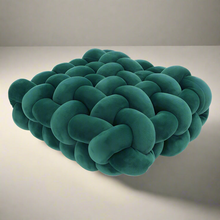 Soft Knot Square Cushion in Crystal Velvet | Trendy &amp; Breathable Knot Cushion for a Stylish Interior