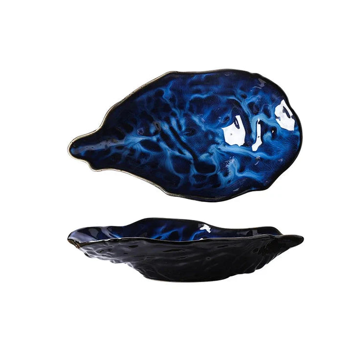 Shell Ceramic Bowl | Hand-Formed | Ocean Colors | Unique Design