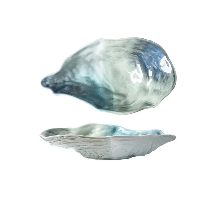 Shell Ceramic Bowl | Hand-Formed | Ocean Colors | Unique Design