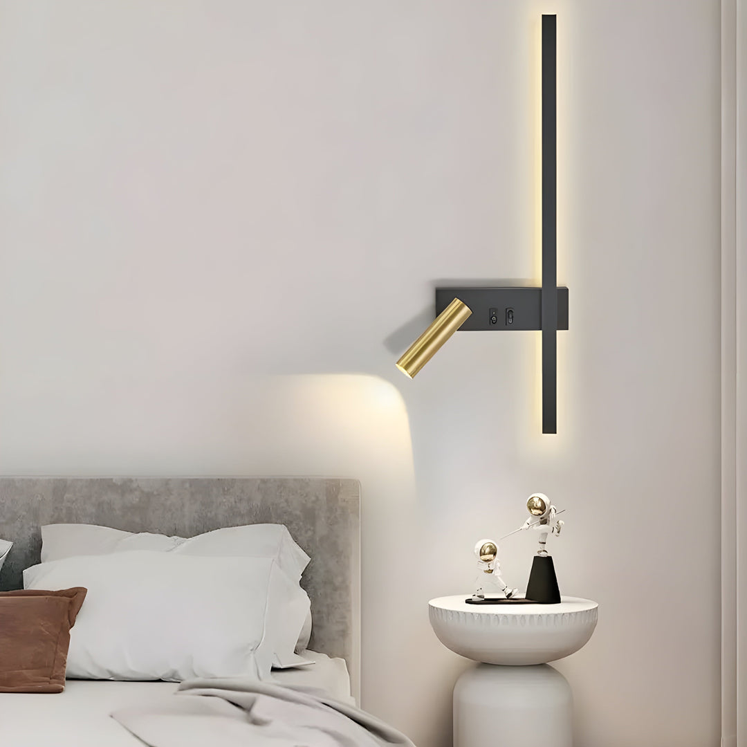 Duo | Minimalist Wall Lamp with Switch &amp; LED