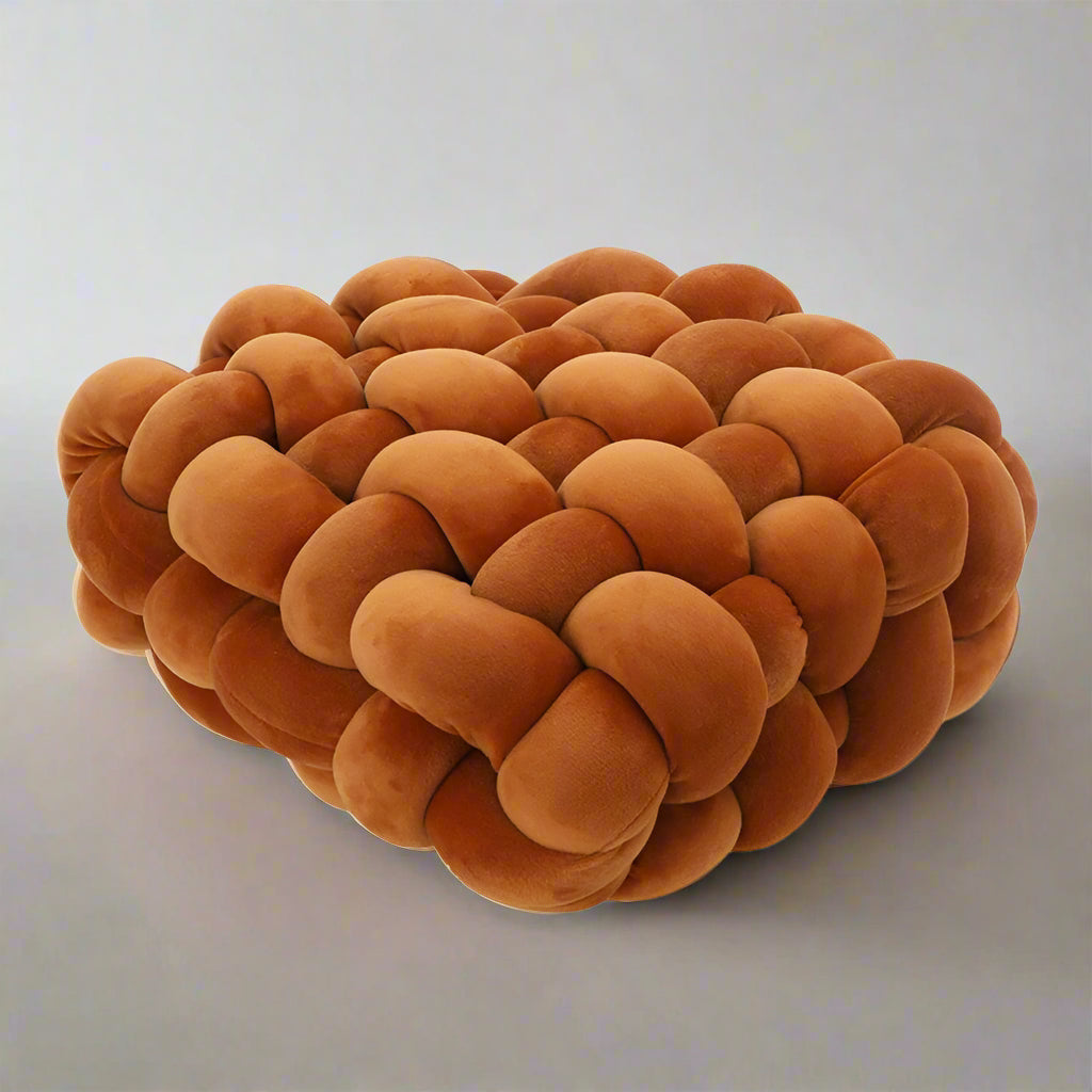 Soft Knot Square Cushion in Crystal Velvet | Trendy &amp; Breathable Knot Cushion for a Stylish Interior