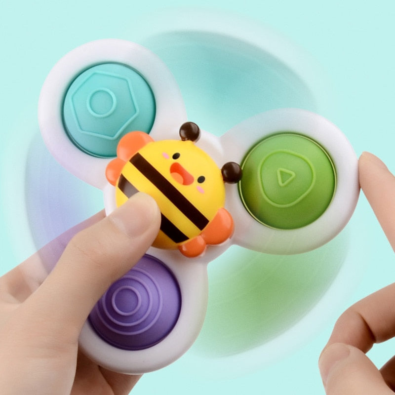BabySpin™ | Set of 3 Suction Cup Spinner Toys | Soothing &amp; Educational