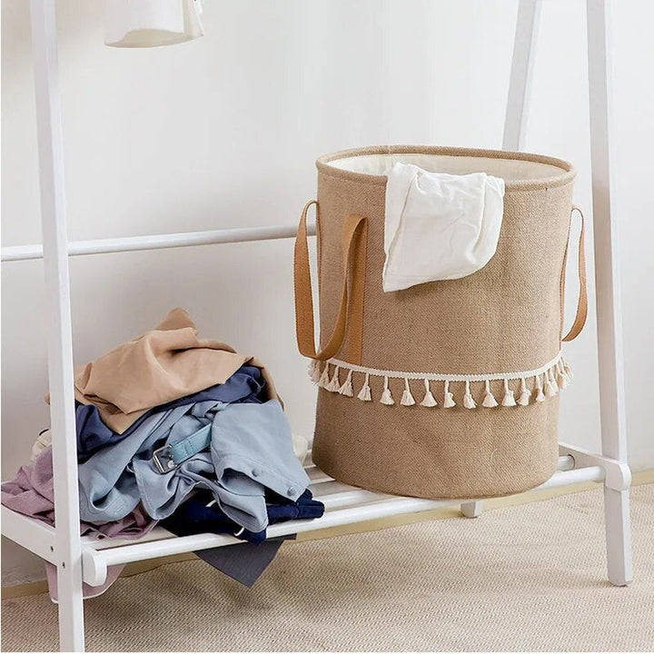 Cottage Chic collapsible laundry basket | Stylish storage for laundry, toys, and more 