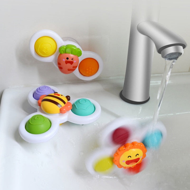 BabySpin™ | Set of 3 Suction Cup Spinner Toys | Soothing &amp; Educational