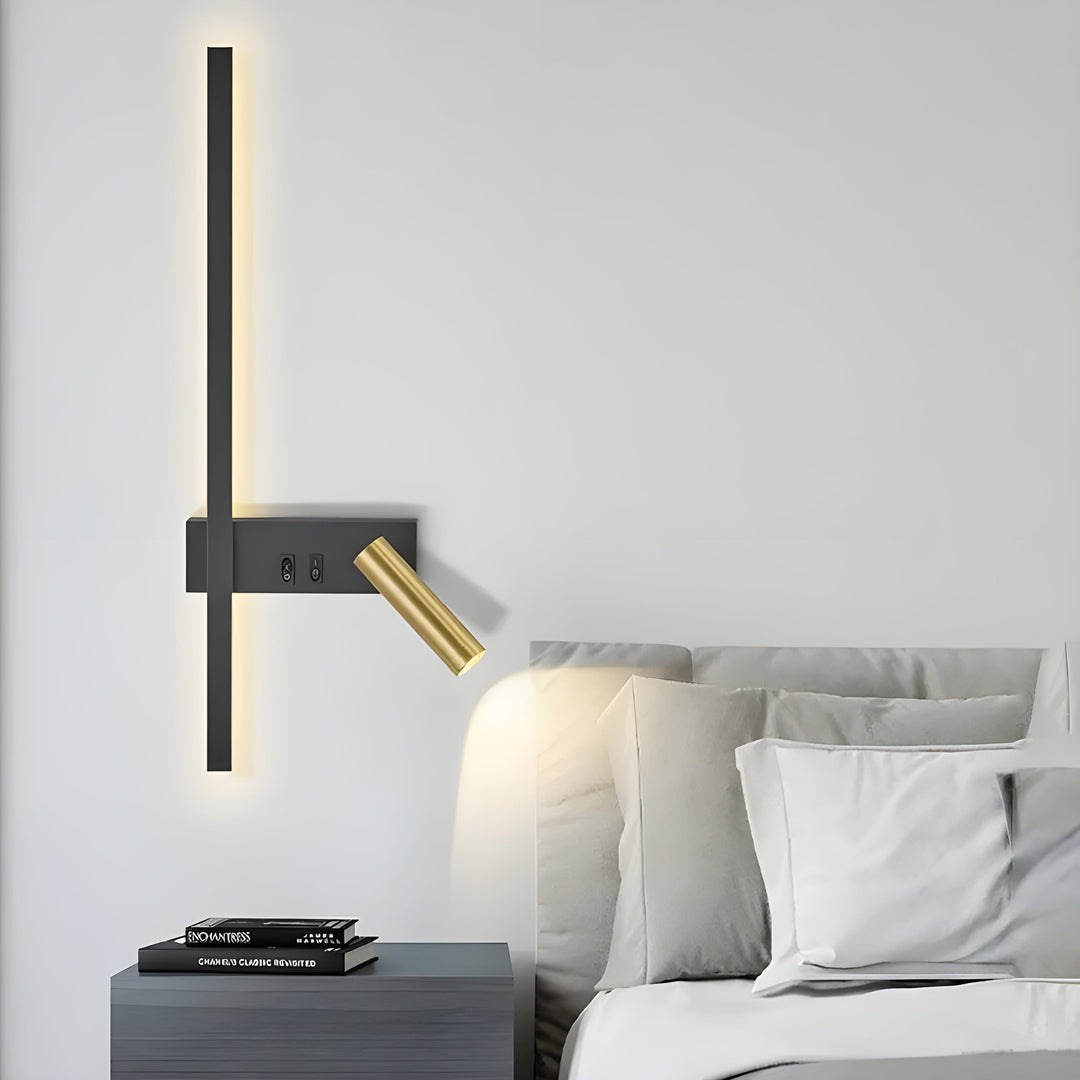 Duo | Minimalist Wall Lamp with Switch &amp; LED