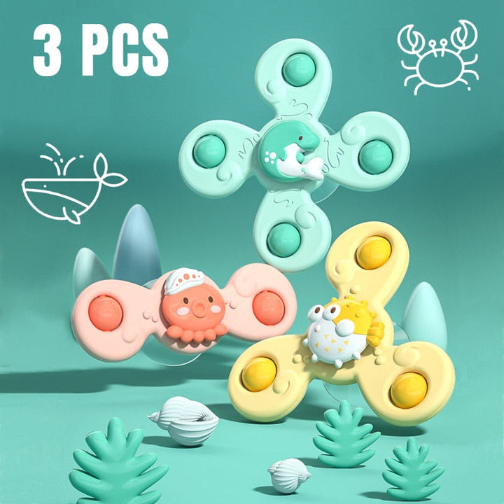 BabySpin™ | Set of 3 Suction Cup Spinner Toys | Soothing &amp; Educational