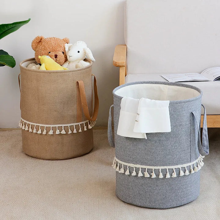 Cottage Chic collapsible laundry basket | Stylish storage for laundry, toys, and more 
