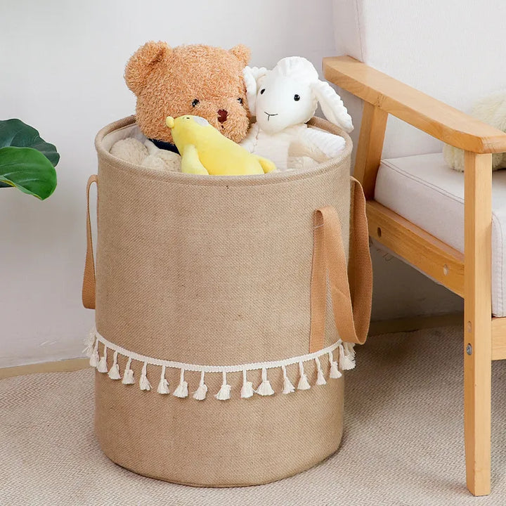 Cottage Chic collapsible laundry basket | Stylish storage for laundry, toys, and more 