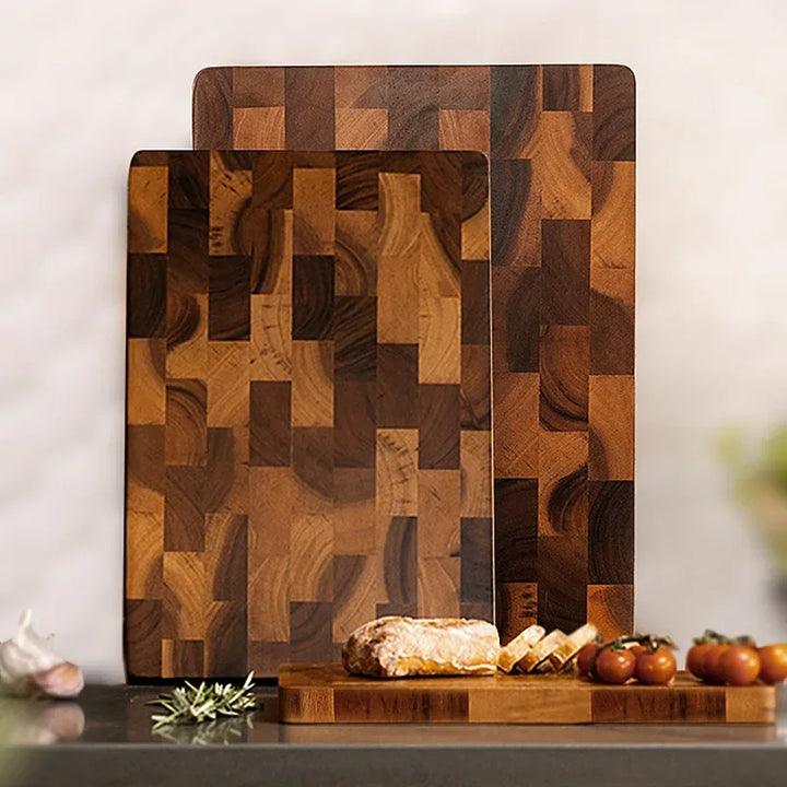 AcaciaPlus | Double-sided Wooden Cutting Board with Drainage System