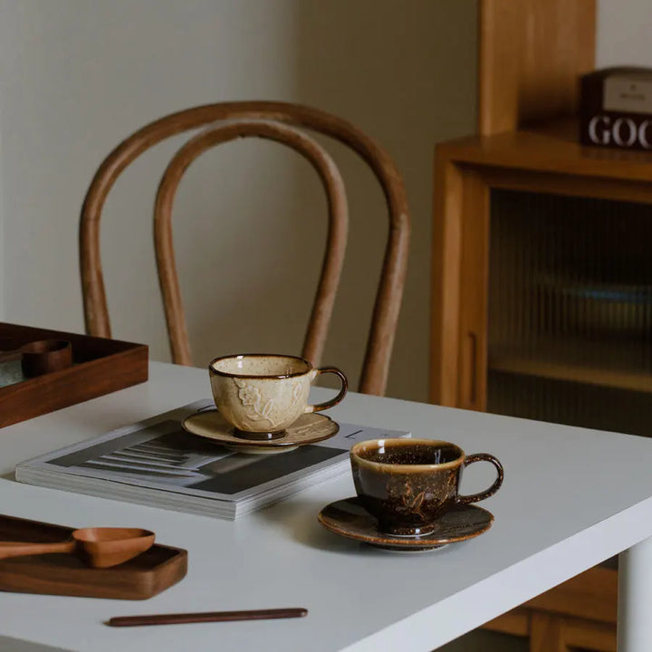 Victoria Mug | Handmade | Botanically Engraved | Sustainable Ceramic