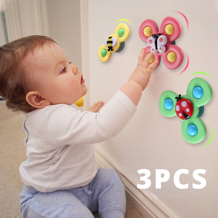 BabySpin™ | Set of 3 Suction Cup Spinner Toys | Soothing &amp; Educational