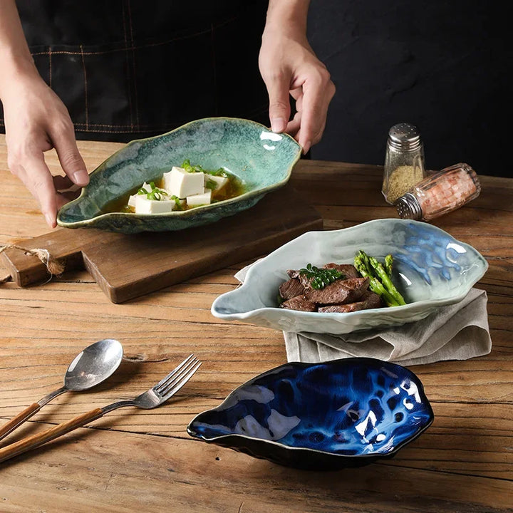 Shell Ceramic Bowl | Hand-Formed | Ocean Colors | Unique Design