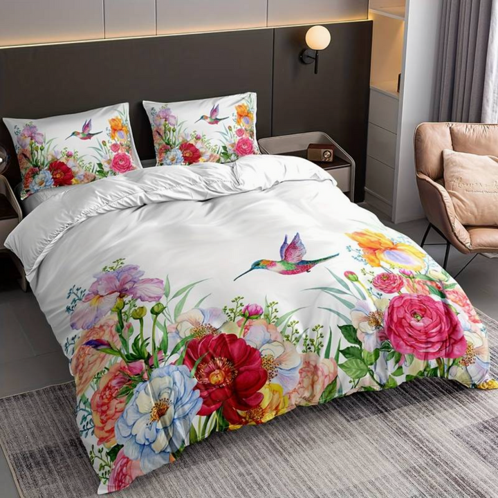 Flowers &amp; Birds Duvet Cover | Includes 2 Pillowcases