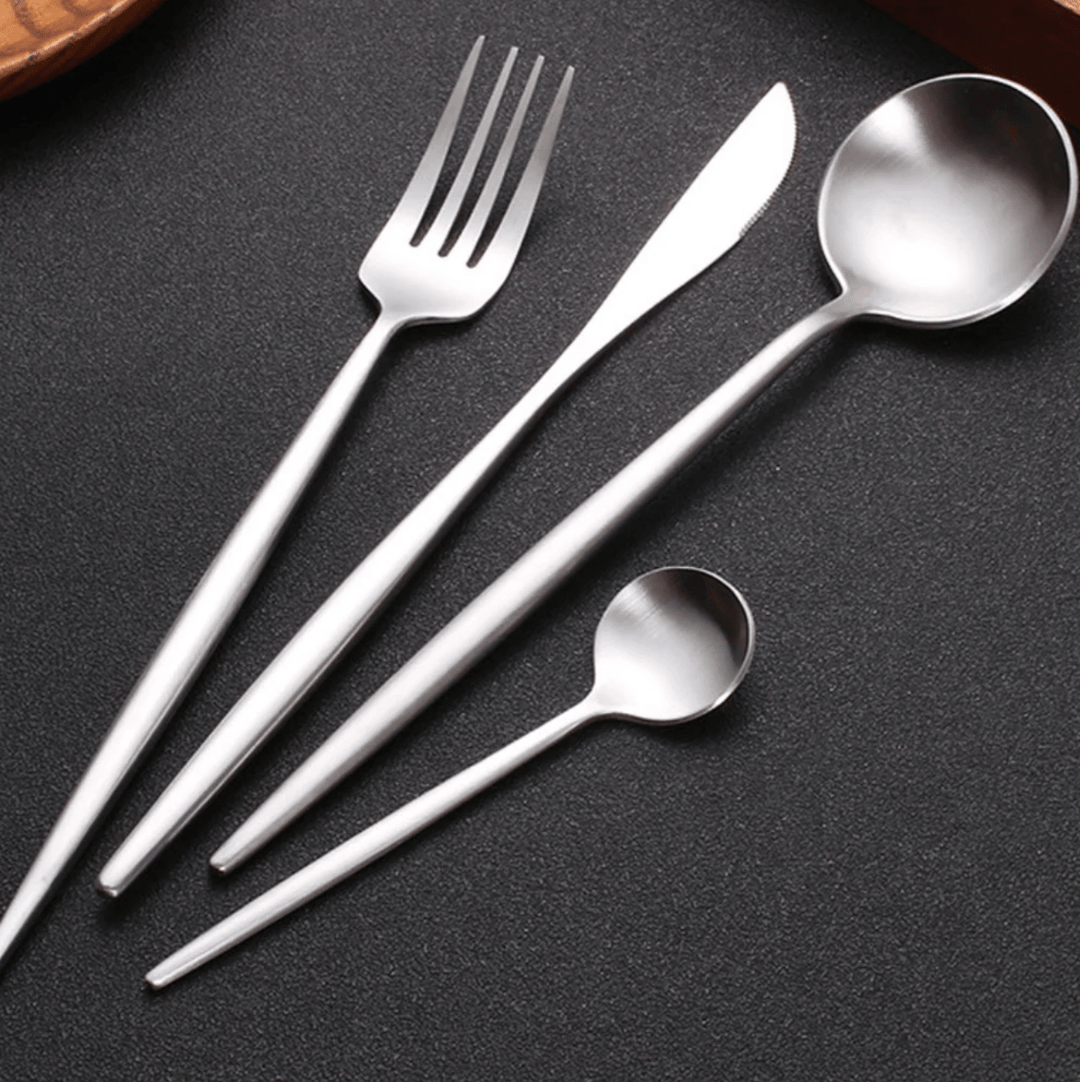 Spain Cutlery Set | Luxury 16- or 20-Piece Stainless Steel Set – Modern &amp; Elegant Design