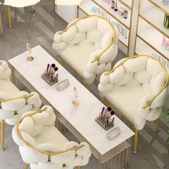 Luxurious Modern Accent Chair | Velvet Lounge Chair with Gold Frame