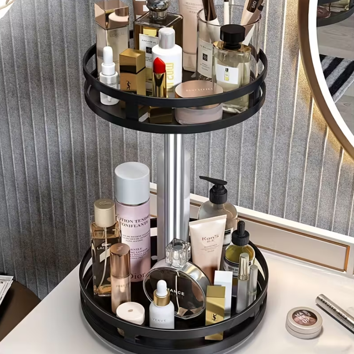 360° Rotating Kitchen Organizer | Metal Spice Rack | 2- or 3-Tier