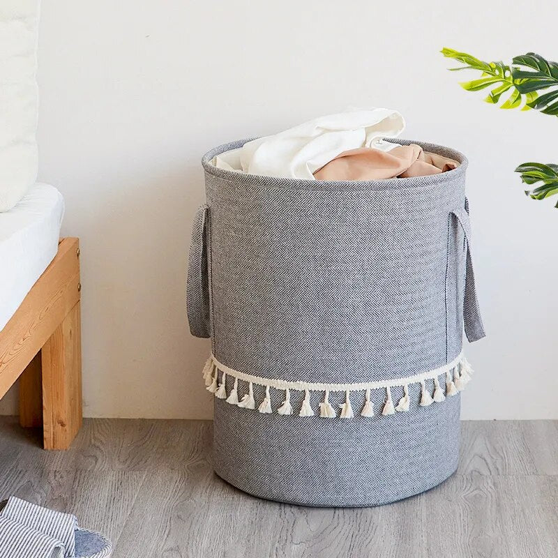Cottage Chic collapsible laundry basket | Stylish storage for laundry, toys, and more 