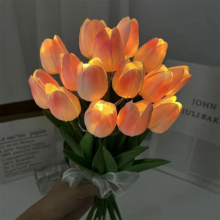 TulipGlow™ LED Table Lamp | Portable &amp; Warm Mood Light in Tulip Design