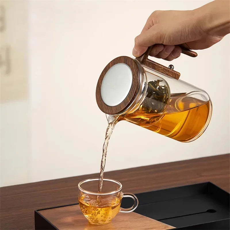 Designer Glass Teapot with Strainer | Infuser Teapot for Tea Lovers