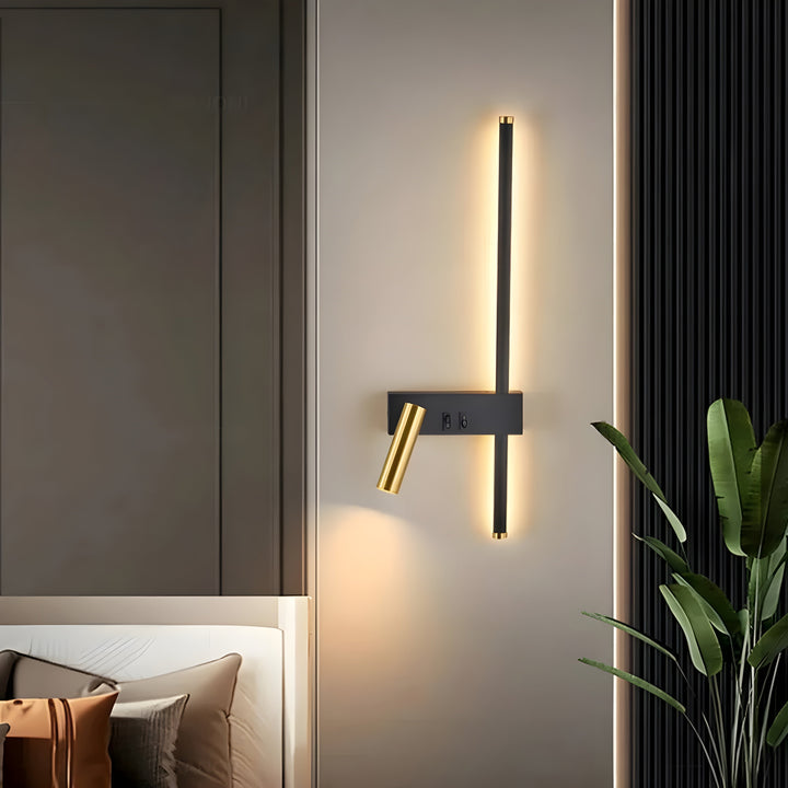 Duo | Minimalist Wall Lamp with Switch &amp; LED