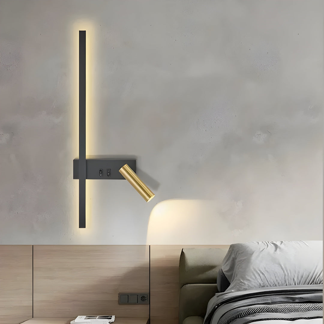 Duo | Minimalist Wall Lamp with Switch &amp; LED