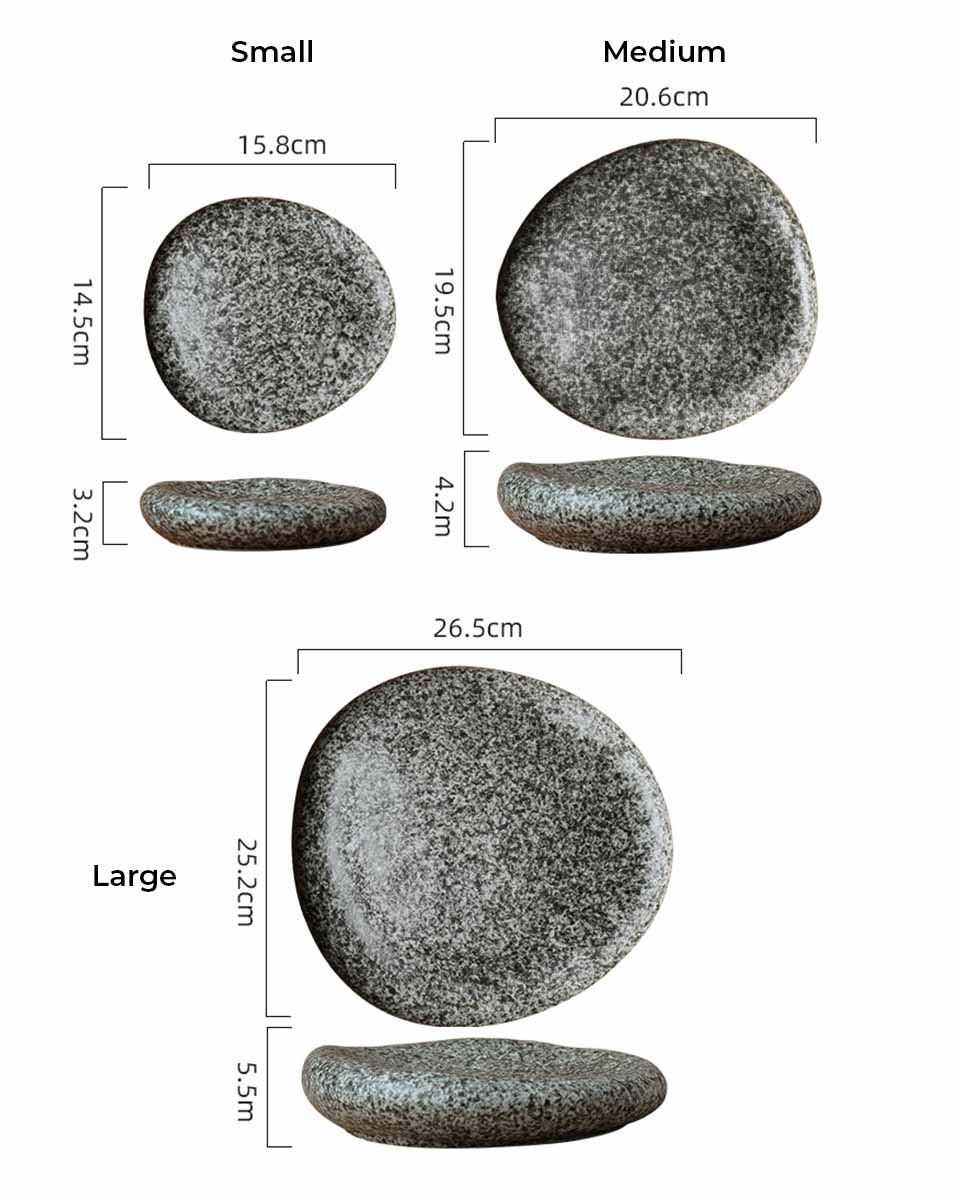 Jumeira Collection | Ceramic Stone Design Plate – Luxury Tableware with a Natural Look