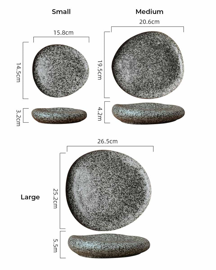 Jumeira Collection | Ceramic Stone Design Plate – Luxury Tableware with a Natural Look