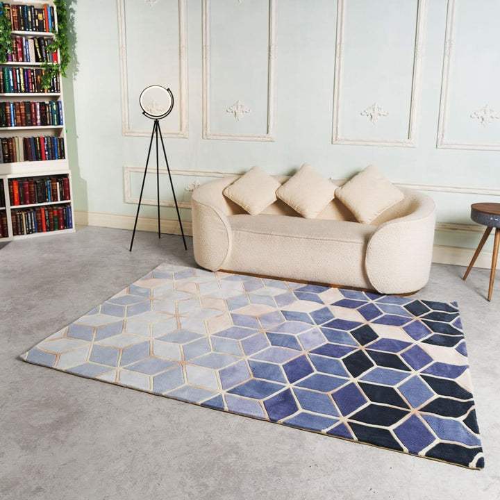 LumaWeave | Handmade Rug with Geometric Gradient