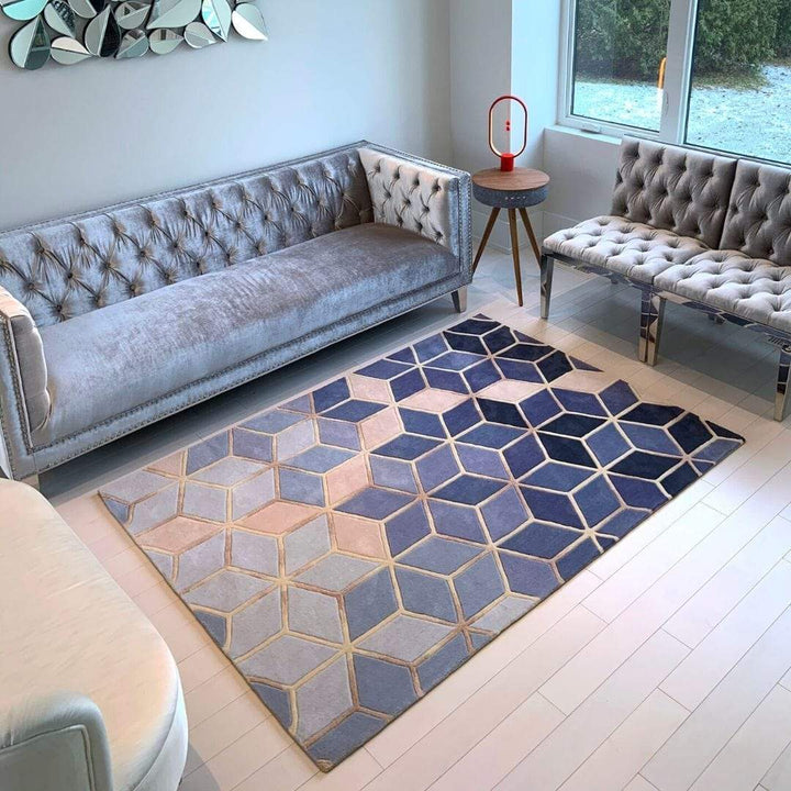 LumaWeave | Handmade Rug with Geometric Gradient