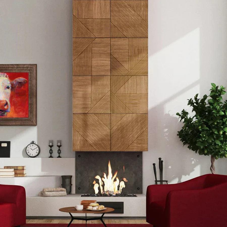 3D Wooden Wall Panels | Interior Decor | Natural Elegant Brown 