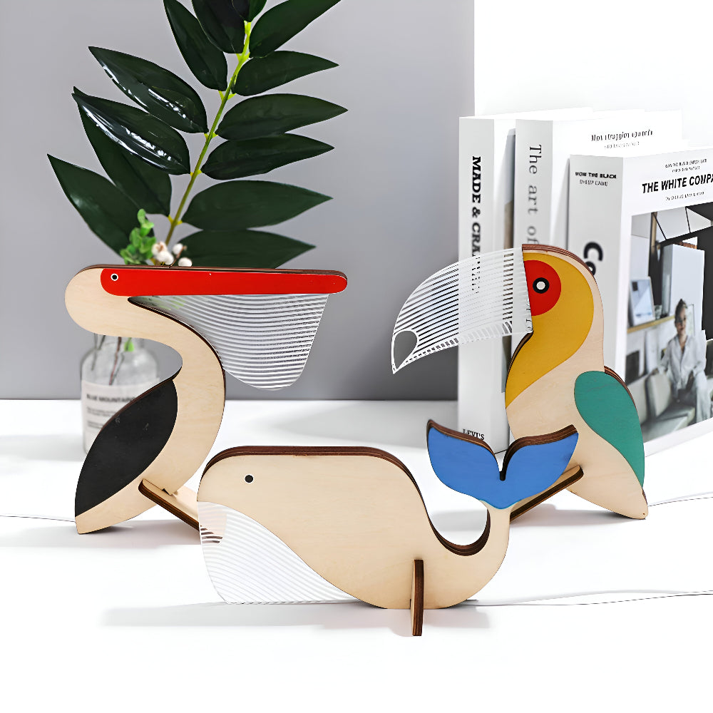 Wildlife™ LED Acrylic Lamp | Mood Lamp with Wooden Base (USB)