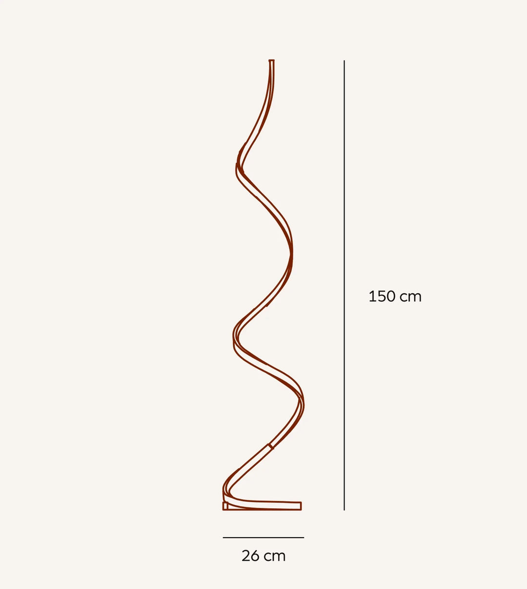 Wynd™ LED Floor Lamp | Dimmable Standing Lamp with Foot Switch | 150 cm High