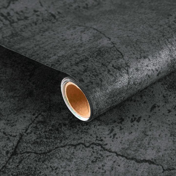 Cemento Nero | Self-adhesive PVC Wallpaper Black