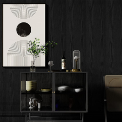 Legno Nero | Self-adhesive PVC Wallpaper Black