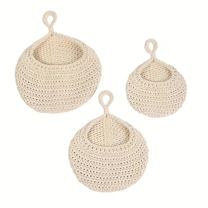 Handwoven Storage Baskets Set (3-piece)