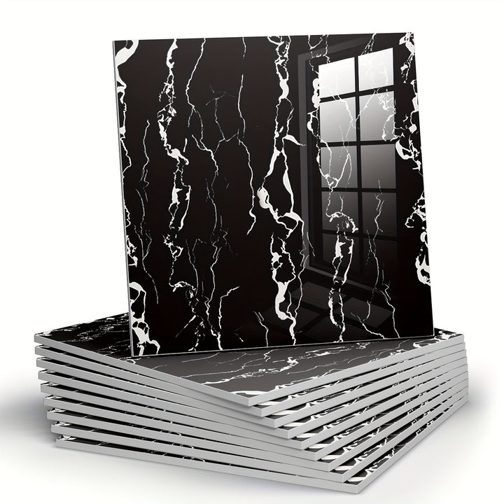 MarbleStick | Self-Adhesive Faux Marble Wall Tiles – Pack of 10